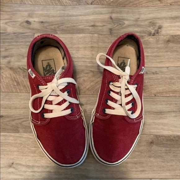 Vans Shoes Vans Womens Size 65 Mens Size 5 Burgundy Shoes Poshmark